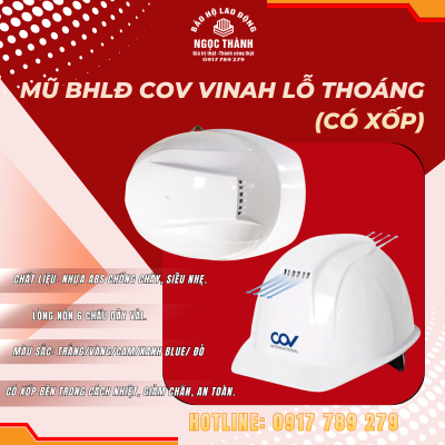 MŨ BHLĐ COV VINAH LỖ THOÁNG (CÓ XỐP)