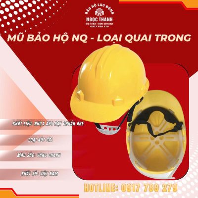 Mũ bảo hộ NQ màu vàng - Nút gài