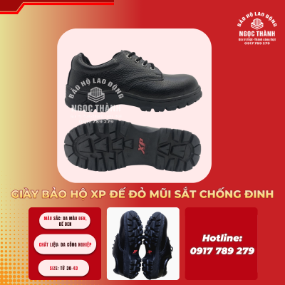 Giày bảo hộ XP đế đỏ mũi sắt chống đinh