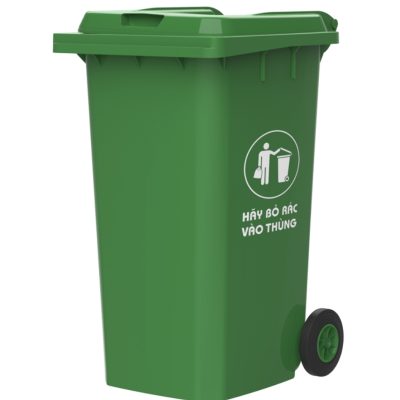 Thùng rác nhựa 240L màu xanh lá