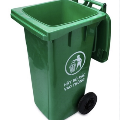 Thùng rác nhựa 120L màu xanh lá