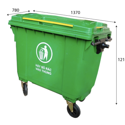 Thùng rác nhựa 660L