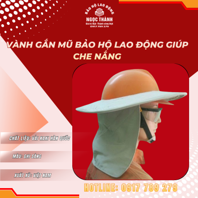 Vành Gắn Mũ Bảo Hộ Lao Động Giúp Che Nắng