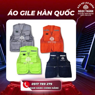 Áo gile Hàn Quốc Vải PO 100% POLYESTER