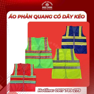 Áo Phản quang có dây kéo