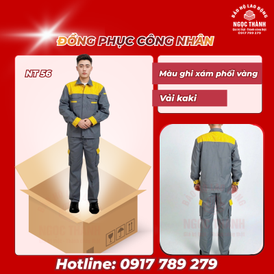Đồng phục công nhân mẫu túi hộp - NT 56