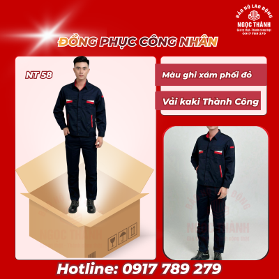 Đồng phục công nhân mẫu túi hộp - NT 58