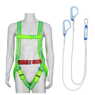 Dây đai an toàn toàn thân 2 móc giảm sốc - Có phản quang