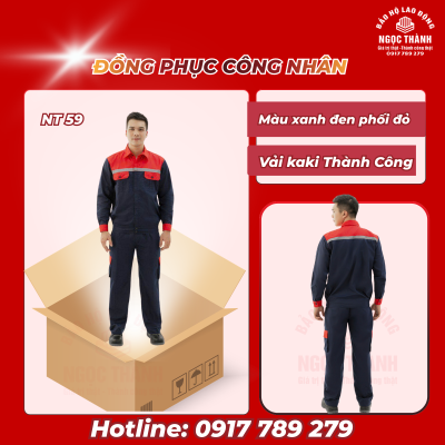 Đồng phục công nhân mẫu túi hộp - NT 59