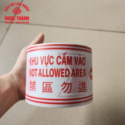 Cuộn Rào Cảnh Báo Công Trình, Khu Vực Nguy Hiểm Trắng Đỏ Ngang 8cm Dài 100m
