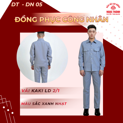 Đồng phục công nhân NT-DN05 - xanh nhạt