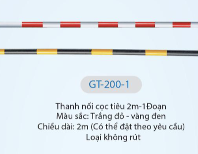 Thanh nối cọc tiêu dài 2 mét GT-200-1