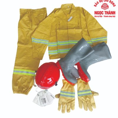 Bộ Trang phục chữa cháy theo TT48 (quần áo, nón, ủng, găng tay, khẩu trang)
