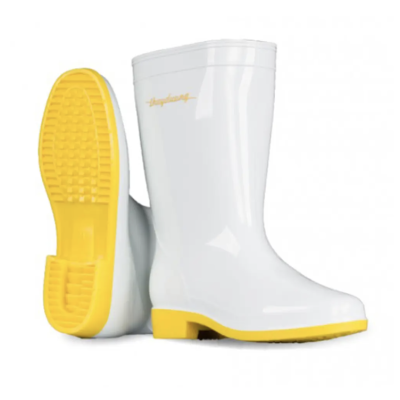 Ủng Cao Su TGP Màu Trắng - Đế Vàng
