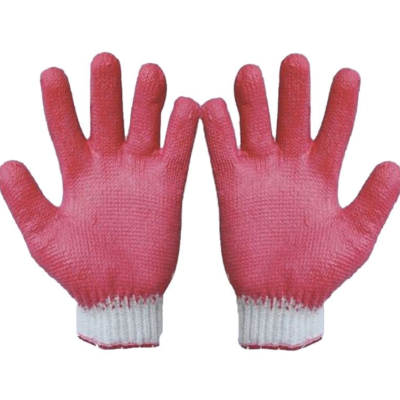 Găng Tay Phủ Cao Su 1 Mặt Màu Đỏ/Cam