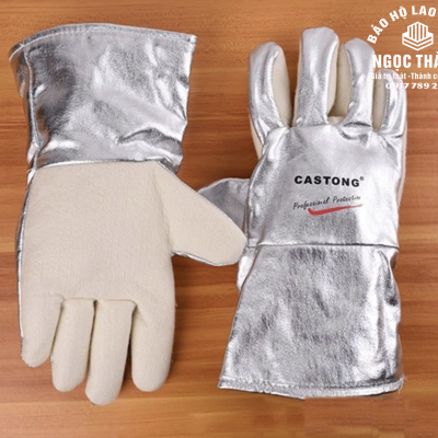 Găng Tay Chịu Nhiệt 300 Độ C Castong Trắng Bạc NFRR15-34