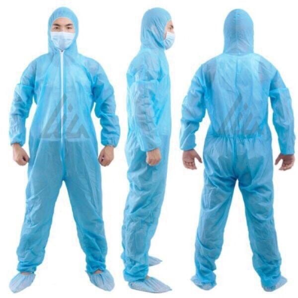 Bộ quần áo phòng sạch liền thân có mũ