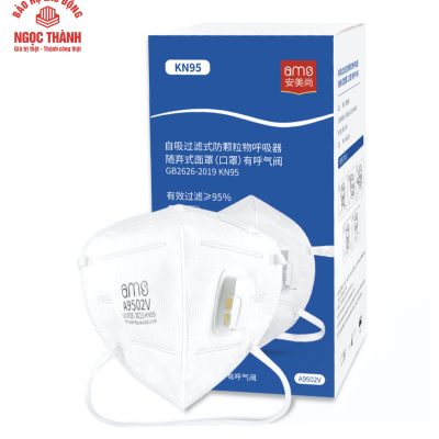 Khẩu trang AMS KN95 chuẩn đeo đầu có van A9502V