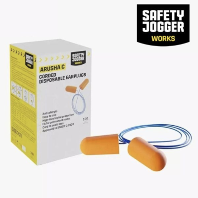 Nút bịt tai chống ồn Safety Jogger Arusha Corded có dây 100 cặp/hộp